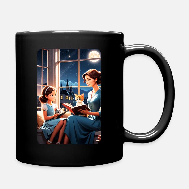 personalisiertes Design-Muttergeschenk - Tasse einfarbig - Schwarz