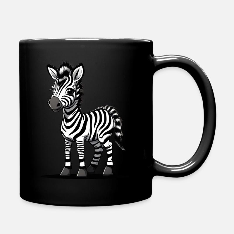 Zebra Baby / Fohlen - Tasse einfarbig - Schwarz