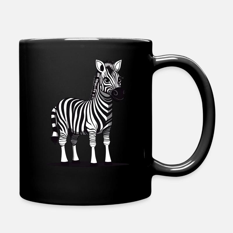 Zebra - Tasse einfarbig - Schwarz