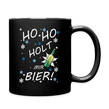 Ho Ho Holt mir Bier! - Tasse einfarbig - Schwarz - Rechts