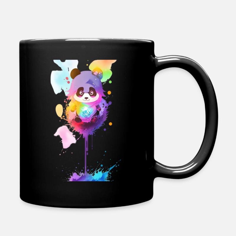 Panda - Tasse einfarbig - Schwarz