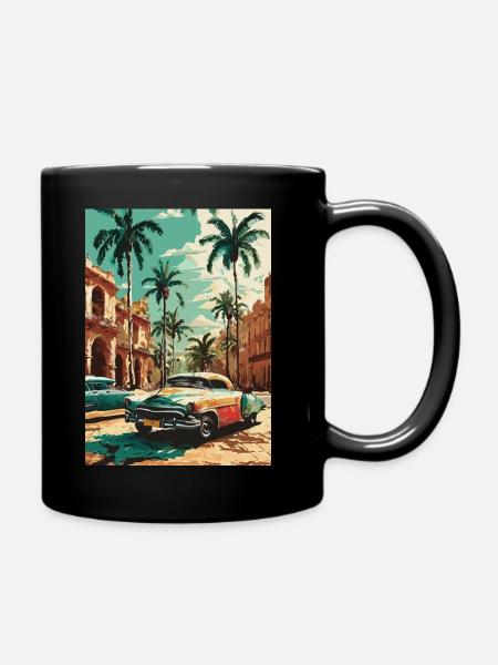 Karibischer Glanz - Tasse einfarbig - Schwarz