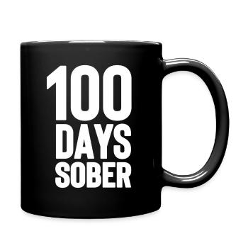 100 jours sobre - Mug uni - noir - Droite