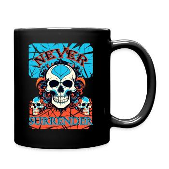 Never Surrender - Tasse einfarbig - Schwarz - Rechts