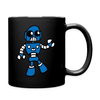 AI robot - Full Colour Mug - black - Right