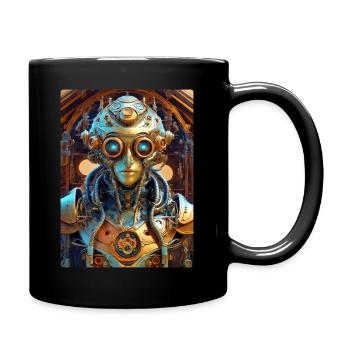 Steampunk Alien 1.8 - Tasse einfarbig - Schwarz - Rechts
