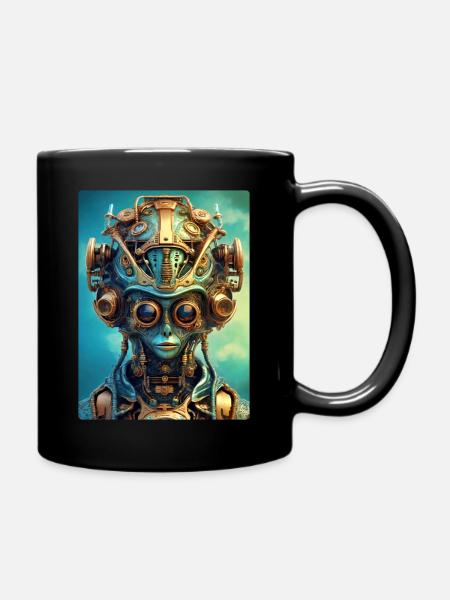 Steampunk Alien 1.3 - Tasse einfarbig - Schwarz