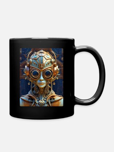 Steampunk Alien 1.1 - Tasse einfarbig - Schwarz