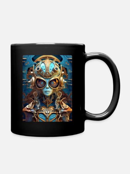 Steampunk Alien 1.9 - Tasse einfarbig - Schwarz