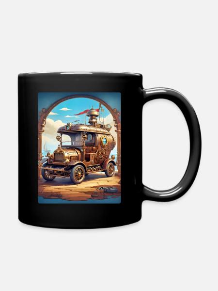 Steampunk Automobile 1.11 - Tasse einfarbig - Schwarz