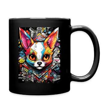 [MB] The alluring gaze of the fox - Full Colour Mug - black - Right