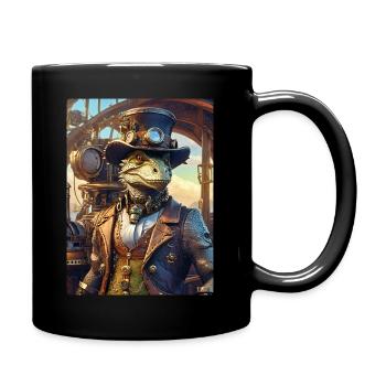 Steampunk Dino 1.2 - Full Colour Mug - black - Right