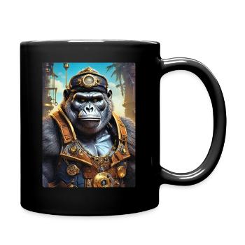 Gorille Steampunk 1.17 - Mug uni - noir - Droite