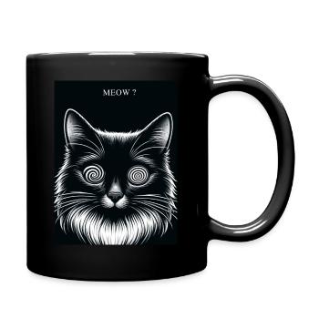 Katze - Tasse einfarbig - Schwarz - Rechts