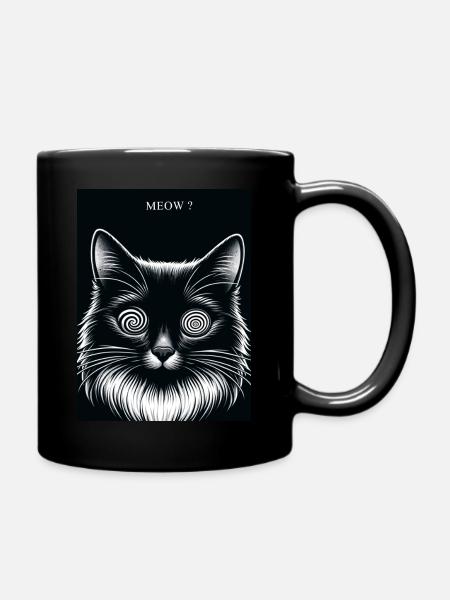 Katze - Tasse einfarbig - Schwarz
