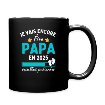 Je encore Être Papa en 2025 Cadeau Futur Papa - Mug uni - noir - Droite