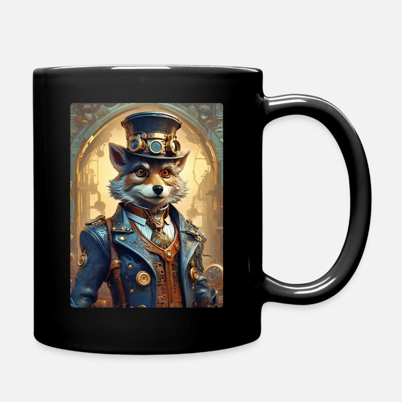 Steampunk Wolf 1.21 - Full Colour Mug - black