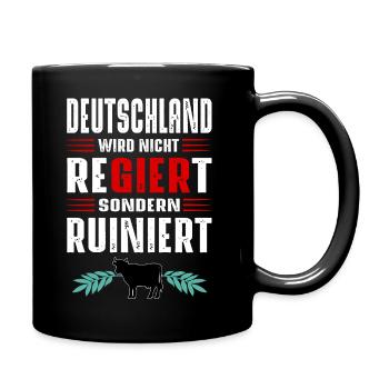 Germany is not governed, but ruined - Full Colour Mug - black - Right