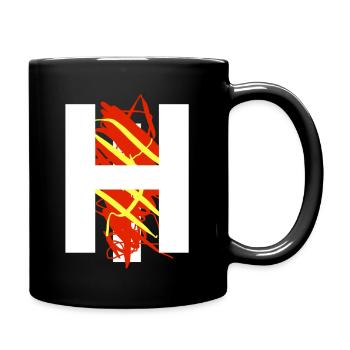 Burning helipad - Full Colour Mug - black - Right