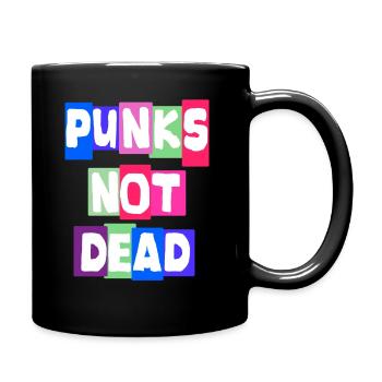 PUNKS NOT DEAD Punkrock Punkrocker punker outfit - Full Colour Mug - black - Right