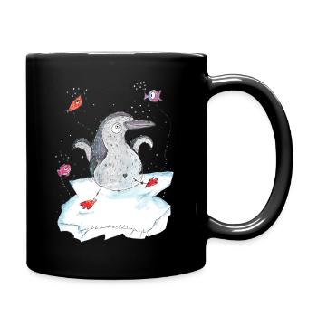 Pingouin de bonne humeur - Mug uni - noir - Droite