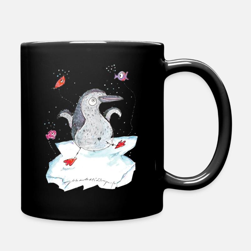 Good Mood Penguin - Full Colour Mug - black