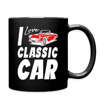 I Love Classic Car - Tasse einfarbig - Schwarz - Rechts