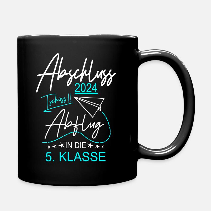Abschluss 2024 Grundschule - Tasse einfarbig - Schwarz