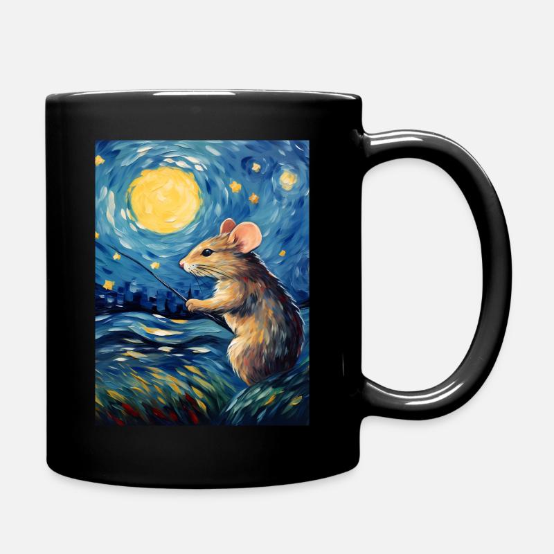 Van Gogh Maus - Tasse einfarbig - Schwarz