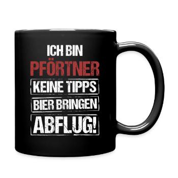 I'm a doorman - bring beer and take off - Full Colour Mug - black - Right