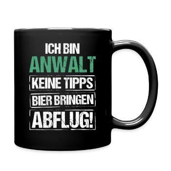 Je suis avocat - apporte de la bière et pars - Mug uni - noir - Droite