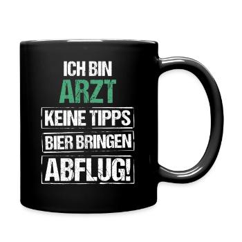 Je suis médecin - apporte de la bière et décolle - Mug uni - noir - Droite