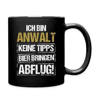 Je suis avocat - apporte de la bière et pars - Mug uni - noir - Droite