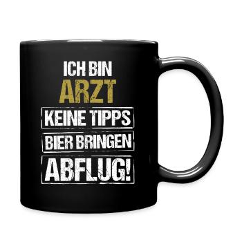 Je suis médecin - apporte de la bière et décolle - Mug uni - noir - Droite