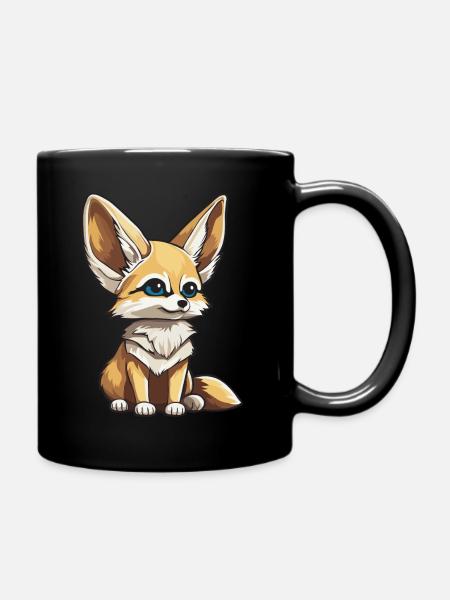 Fennec - Tasse einfarbig - Schwarz