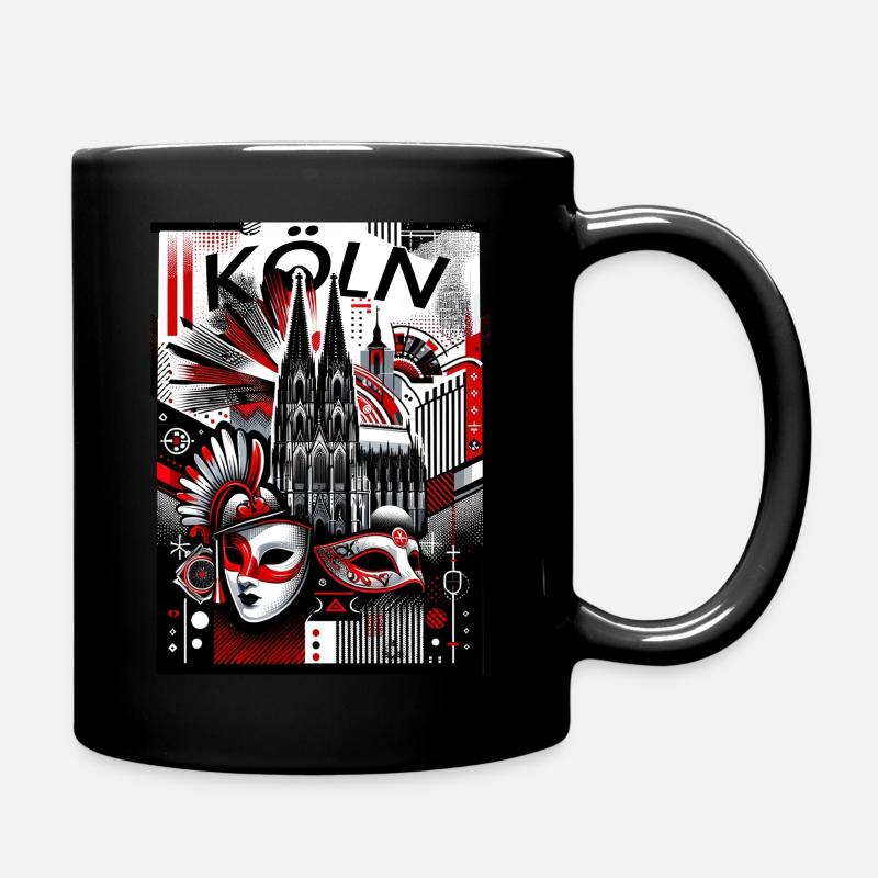 Köln Cologne Motiv - Tasse einfarbig - Schwarz