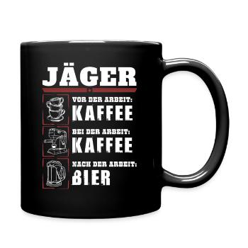 My daily routine as a hunter - Full Colour Mug - black - Right