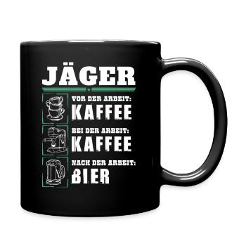 Mon quotidien de chasseur - Mug uni - noir - Droite