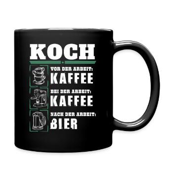 My daily routine as a chef - Full Colour Mug - black - Right