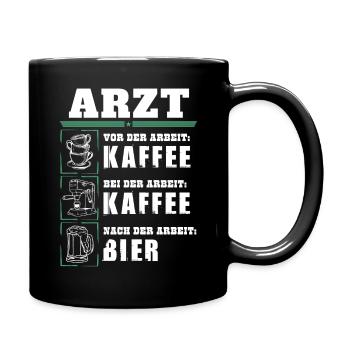 My daily routine as a doctor - Full Colour Mug - black - Right