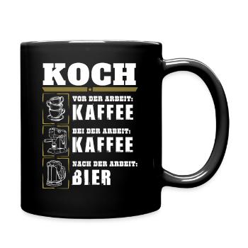 My daily routine as a chef - Full Colour Mug - black - Right