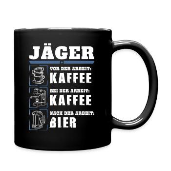 Mon quotidien de chasseur - Mug uni - noir - Droite