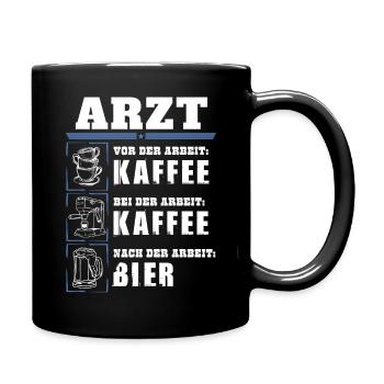 Mon quotidien de médecin - Mug uni - noir - Droite