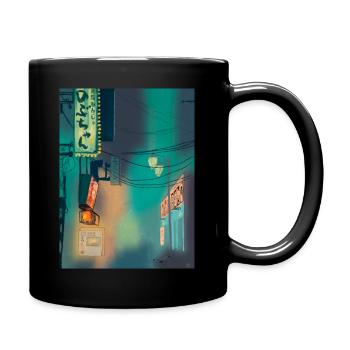 Oil Painting-Asia - Full Colour Mug - black - Right