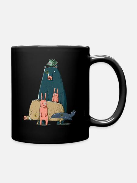 Les animaux de la forêt - Mug uni - noir