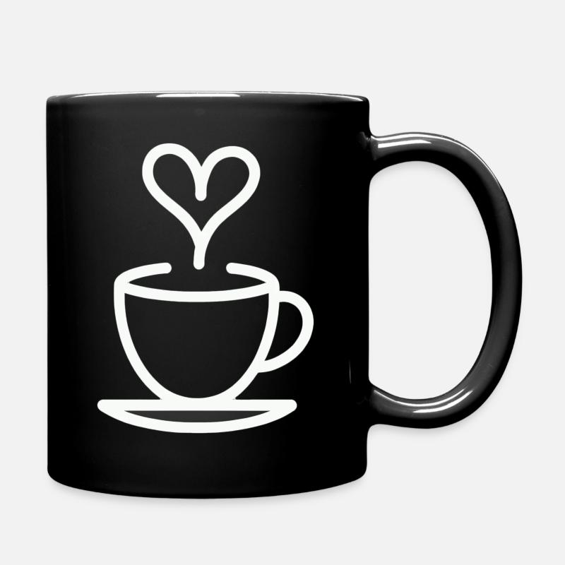 Kaffetasse, Teetasse, Baristaliebe - Tasse einfarbig - Schwarz