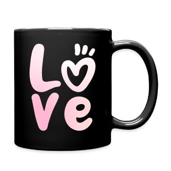 Amour Amour Lettrage Saint-Valentin - Mug uni - noir - Droite