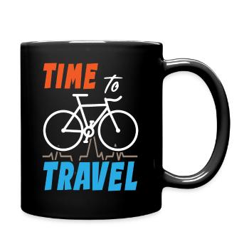 Time To Travel Bike - Full Colour Mug - black - Right