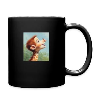 Giraffe fan and monkey fan : Aff-inity - Full Colour Mug - black - Right
