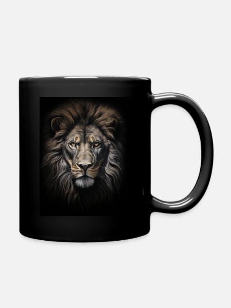 Wild Lion 3 - Tasse einfarbig - Schwarz